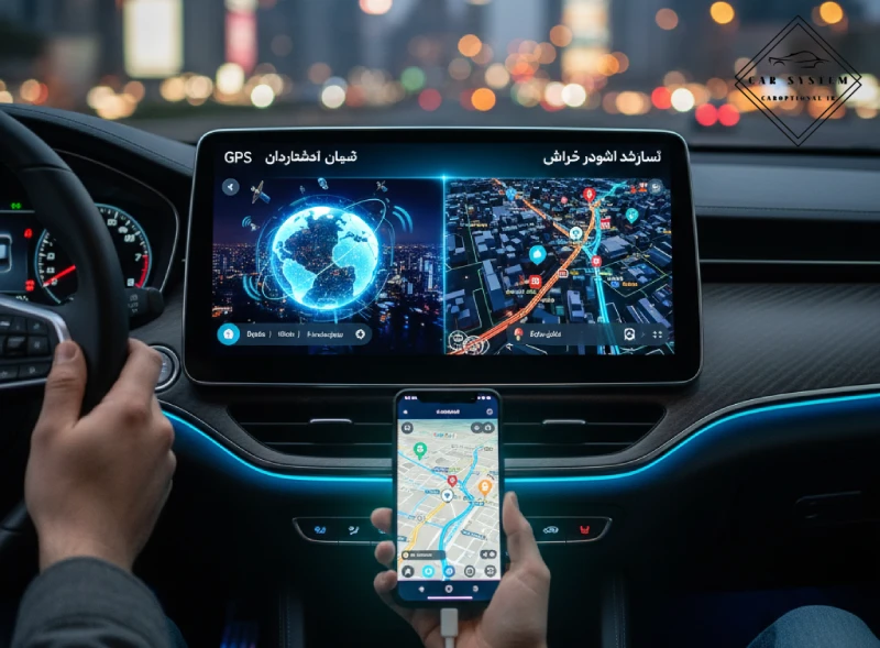 بررسی GPS و مسیریاب در مانیتور های اندروید خودرو